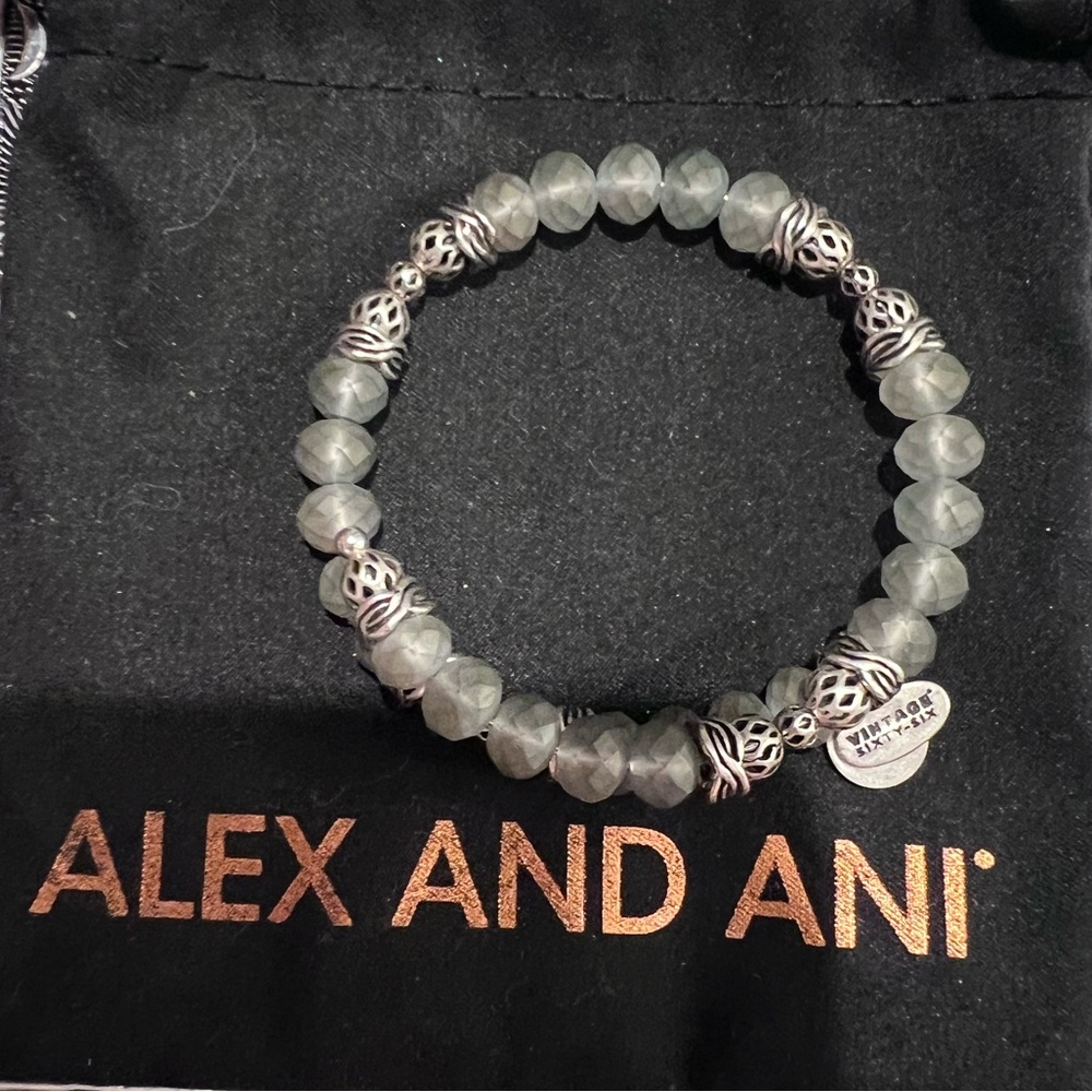 Smoky Grey Beaded Bracelet